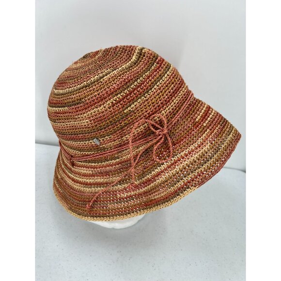 Helen Kaminski 100% Raffia Striped Sun Hat - Picture 1 of 9